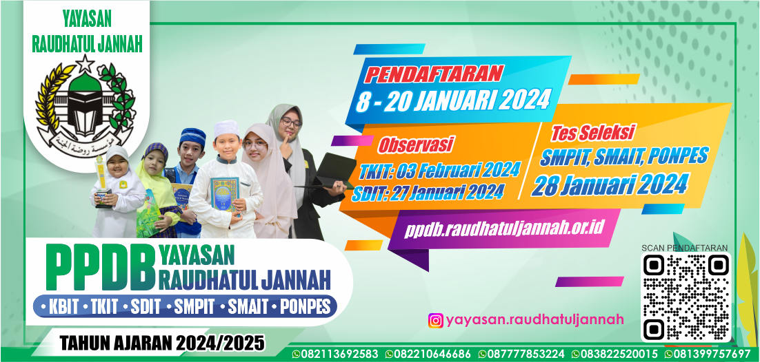 PPDB Yayasan Raudhatul Jannah Cilegon Tahun Ajaran 2024/2025